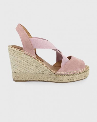 Pink Suede Espadrille with...