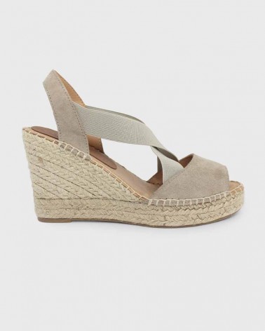 Stone Suede Espadrille with...