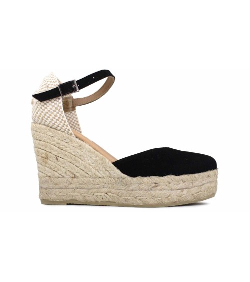 ALPARGATA VALENCIANA CON PLATAFORMA Y HEBILLA EN ANTE