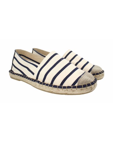 ALPARGATA CERRADA EN LONA DE RAYAS