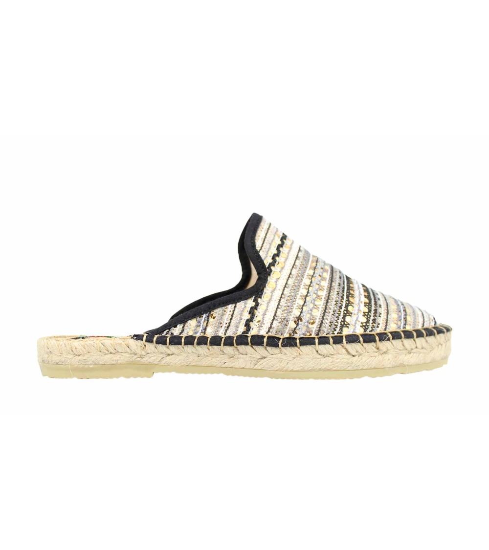 ESPADRILLE PLATEAU DE STYLE SABOT EN DAIM.