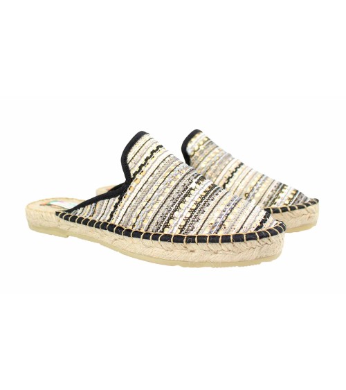 ESPADRILLE PLATEAU DE STYLE SABOT EN DAIM.