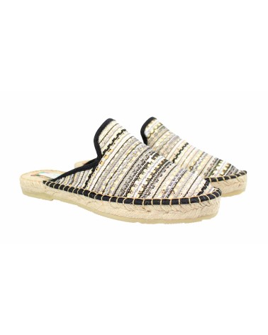 ESPADRILLE PLATEAU DE STYLE SABOT EN DAIM.