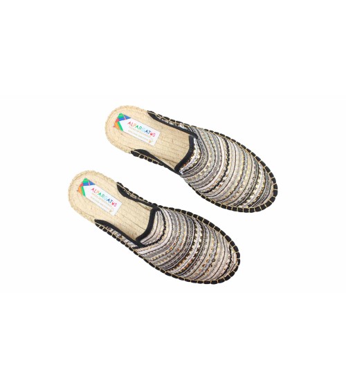 ESPADRILLE PLATEAU DE STYLE SABOT EN DAIM.