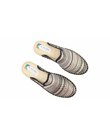 ESPADRILLE PLATEAU DE STYLE SABOT EN DAIM.