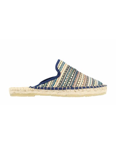 ESPADRILLE PLATEAU DE STYLE SABOT EN DAIM.