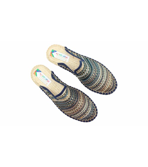 ESPADRILLE PLATEAU DE STYLE SABOT EN DAIM.