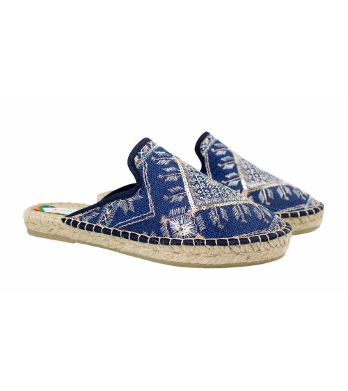 ESPADRILLE À SABOT PLAT AVEC BRILLANCE