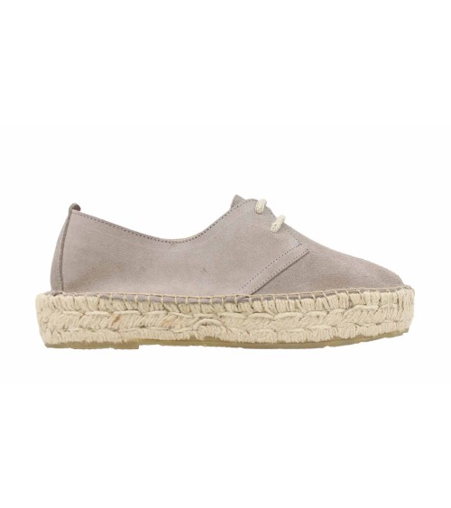 ESPADRILLE FERMÉE AVEC CORDONS EN DAIM