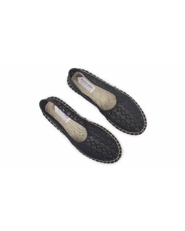 ESPADRILLE PLATE FERMÉE EN TOILE DE CROCHET