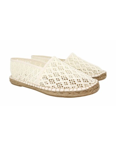 ESPADRILLE PLATE FERMÉE EN TOILE DE CROCHET