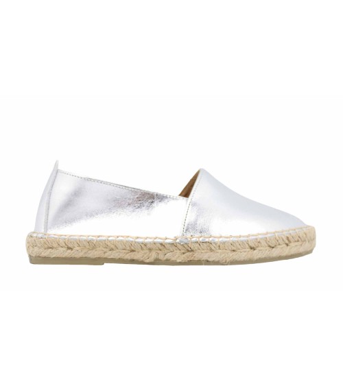 CLOSED-TOE FLAT ESPADRILLE IN LEATHER