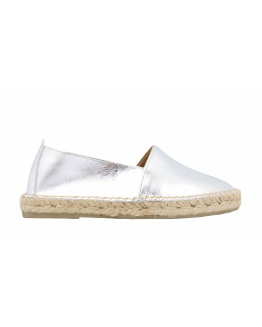 CLOSED-TOE FLAT ESPADRILLE IN LEATHER