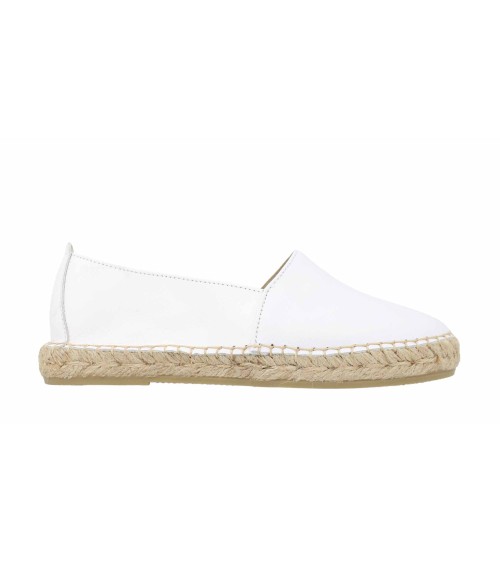 ESPADRILLE PLATE FERMÉE EN CUIR