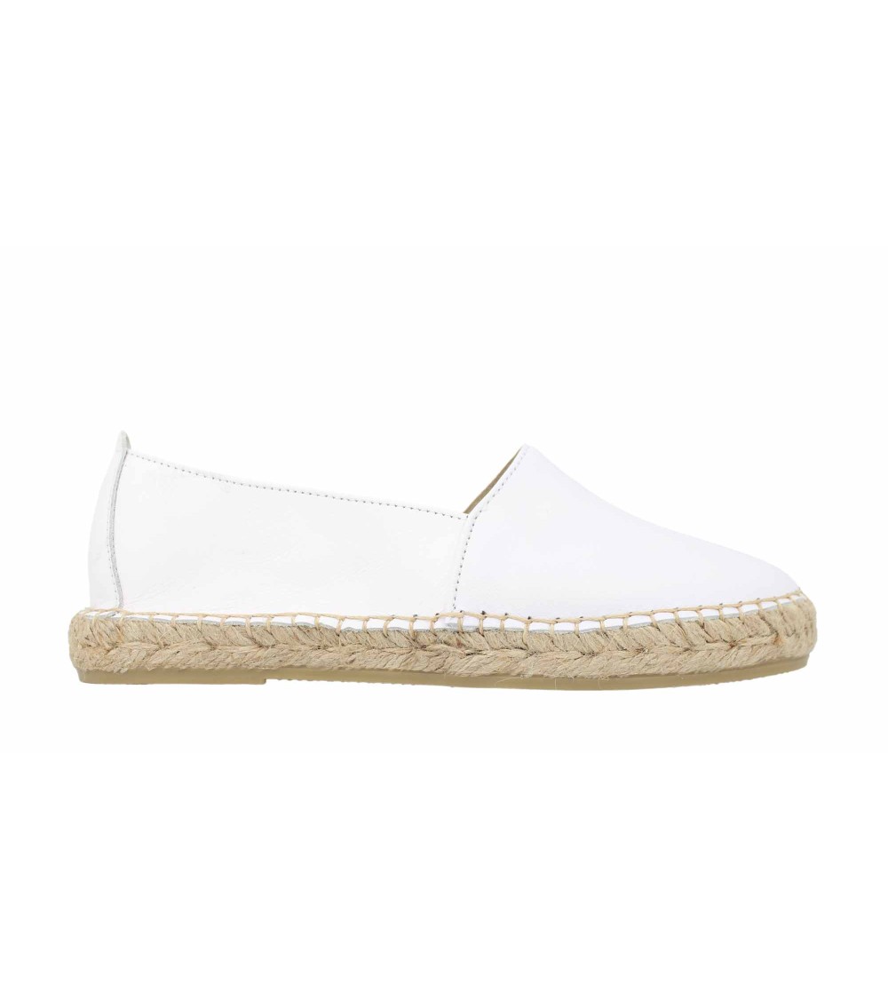 ESPADRILLE PLATE FERMÉE EN CUIR