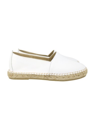 CLOSED-TOE FLAT ESPADRILLE IN LEATHER