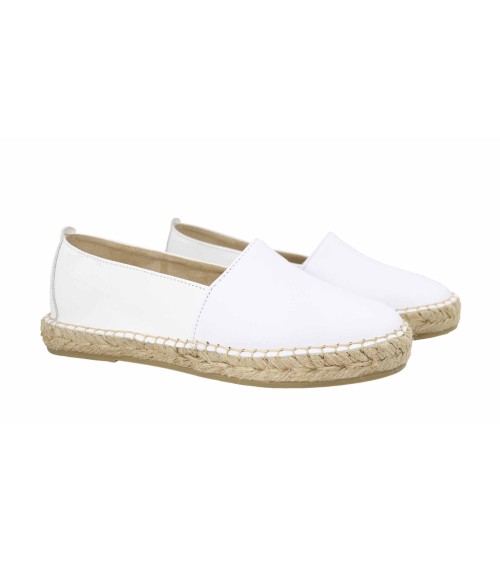ESPADRILLE PLATE FERMÉE EN CUIR