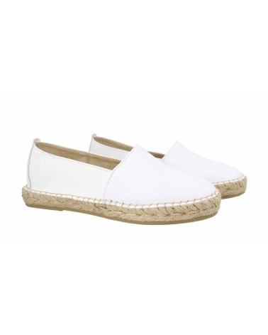 ESPADRILLE PLATE FERMÉE EN CUIR