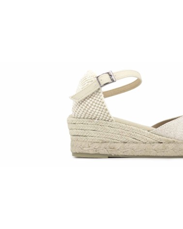 VALENCIAN ESPADRILLE WITH WEDGE AND BUCKLE IN CANVAS