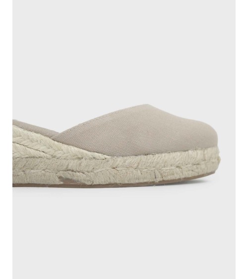 VALENCIAN ESPADRILLE WITH WEDGE AND BUCKLE IN CANVAS