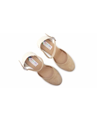 ESPADRILLE VALENCIENNE AVEC CUNETTE ET BOUCLE EN DAIM