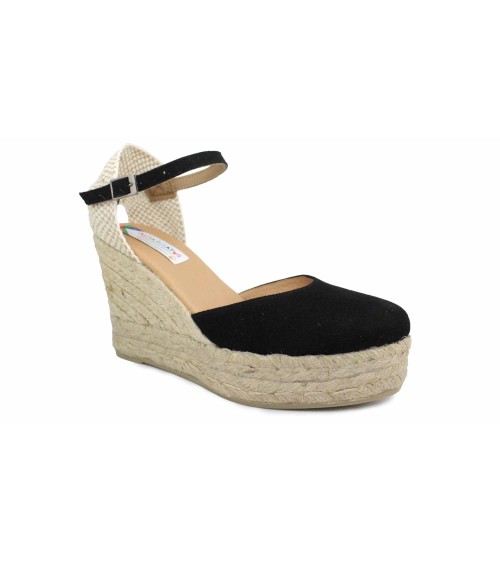 ESPADRILLE VALENCIENNE AVEC PLATEFORME ET BOUCLE EN DAIM