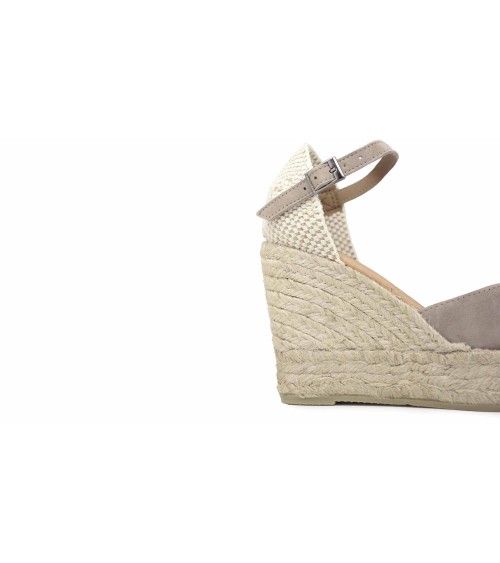 VALENCIAN ESPADRILLE WITH PLATFORM AND BUCKLE IN SUEDE
