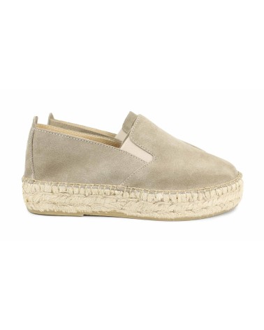 ESPADRILLE FERMÉE AVEC ÉLASTIQUES EN DAIM