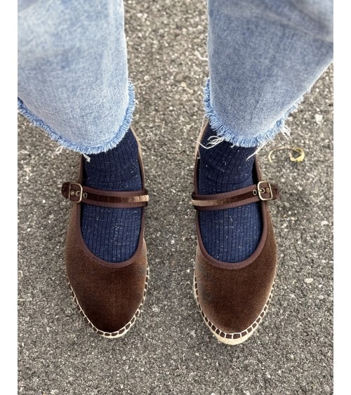 Mercedita Espadrille Velours avec Semelle en Jute – Alpargatus