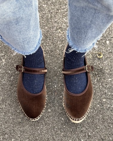 Mercedita Espadrille Velours avec Semelle en Jute – Alpargatus