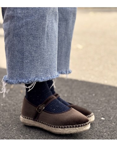 Mercedita Espadrille Velours avec Semelle en Jute – Alpargatus