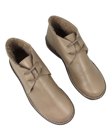 LEATHER BOOT WITH SHEARLING