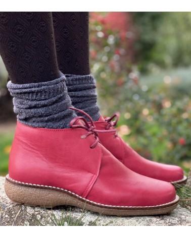 LEATHER BOOT WITH SHEARLING