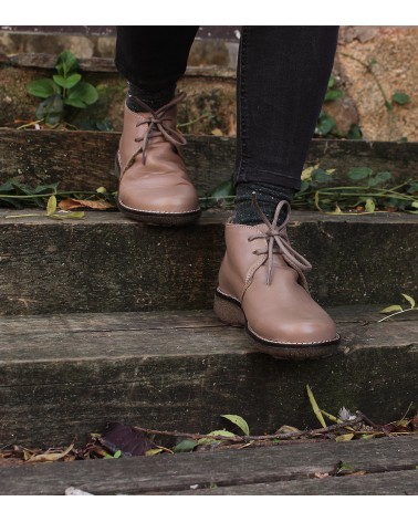 LEATHER BOOT WITH SHEARLING