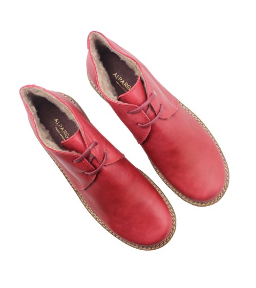 LEATHER BOOT WITH SHEARLING