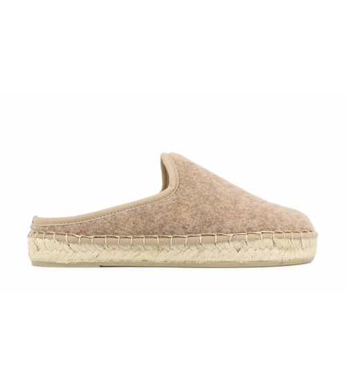 Zapatillas de casa abiertas de fieltro con plantillas extraíbles | Hechas en España
