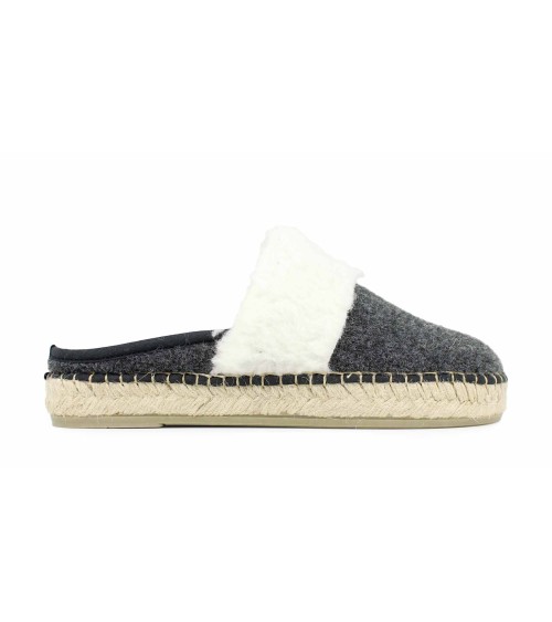 Zapatillas de casa abiertas atrás de fieltro con plantillas extraíbles | Hechas en España