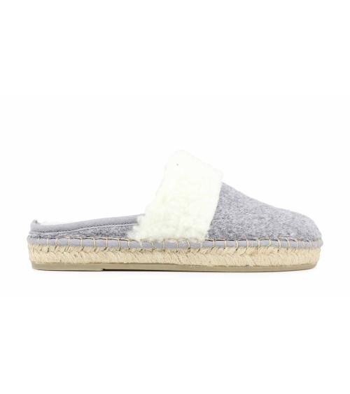 Zapatillas de casa abiertas atrás de fieltro con plantillas extraíbles | Hechas en España