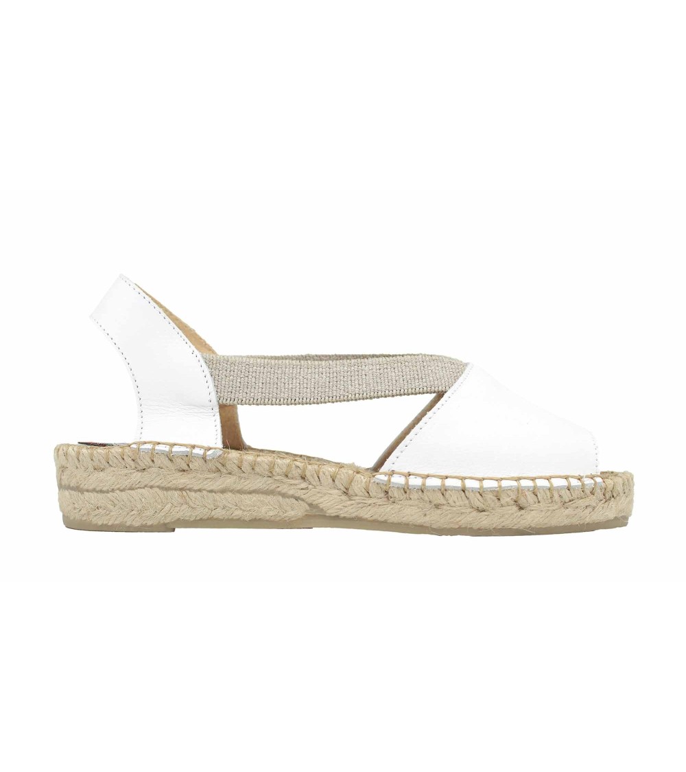 ALPARGATA ABIERTA CON ELÁSTICOS EN SERRAJE