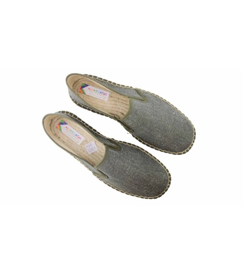 ESPADRILLE WITH ELASTICS IN CANVAS