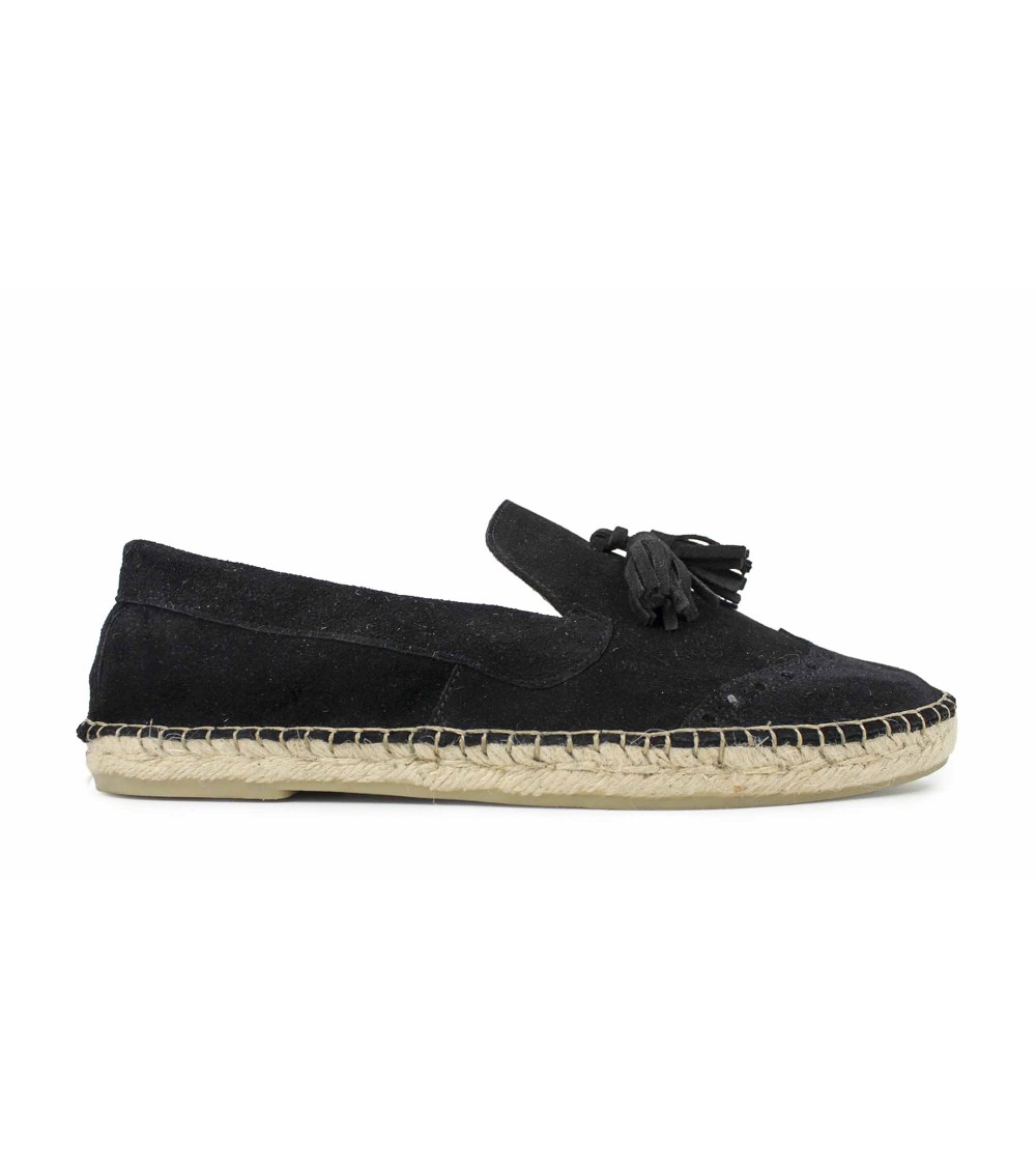 ALPARGATA MOCASSIM COM BORLAS EM SUEDE