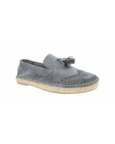 ALPARGATA MOCASSIM COM BORLAS EM SUEDE