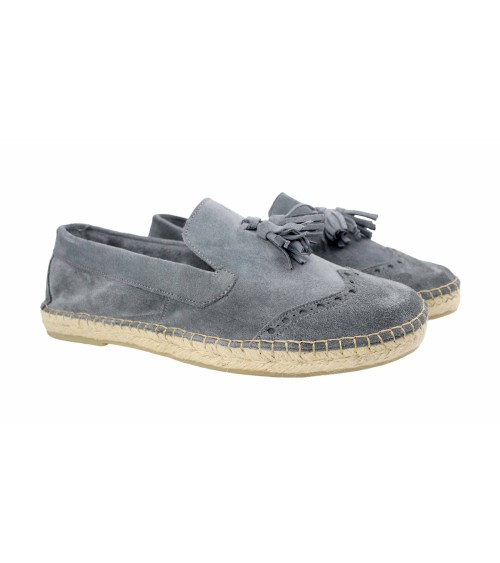 ALPARGATA MOCASSIM COM BORLAS EM SUEDE