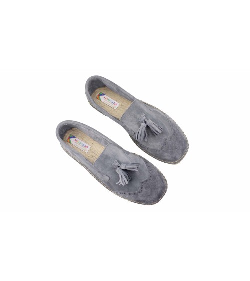 ALPARGATA MOCASSIM COM BORLAS EM SUEDE