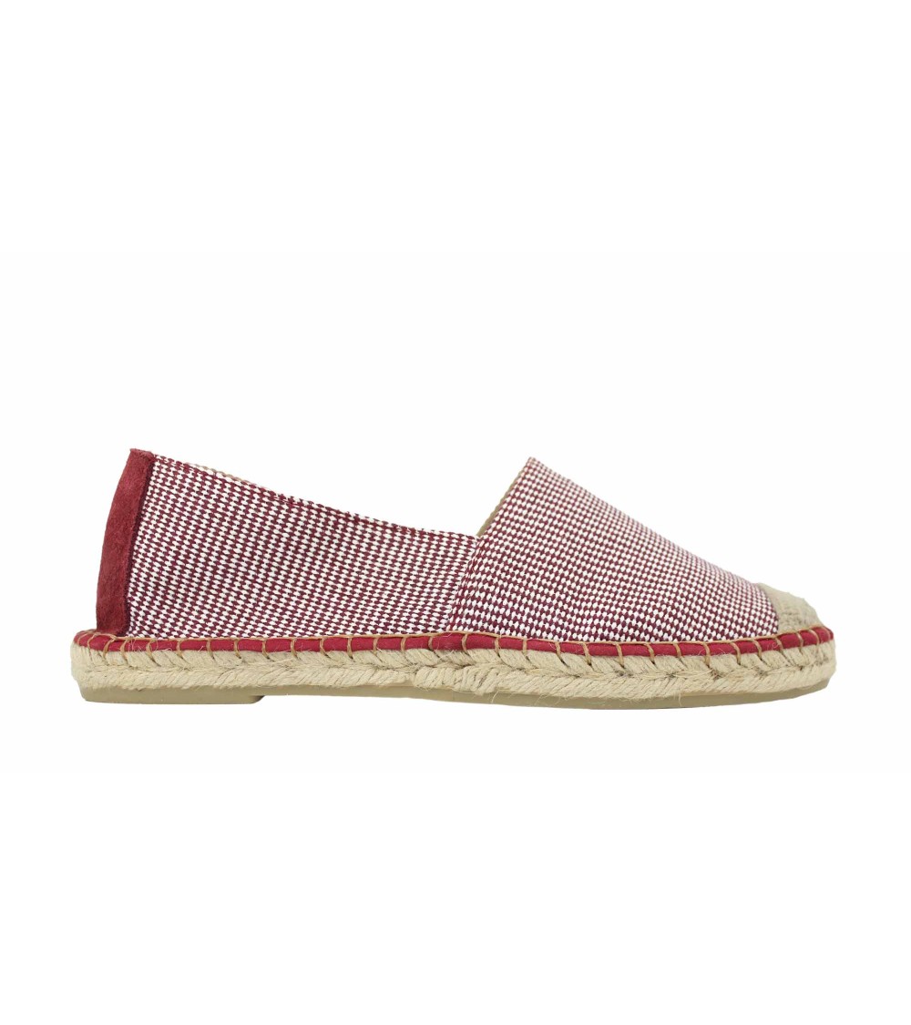 CLOSED ESPADRILLE IN HOUNDSTOOTH CANVAS