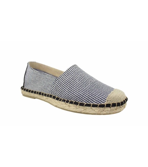 CLOSED ESPADRILLE IN HOUNDSTOOTH CANVAS