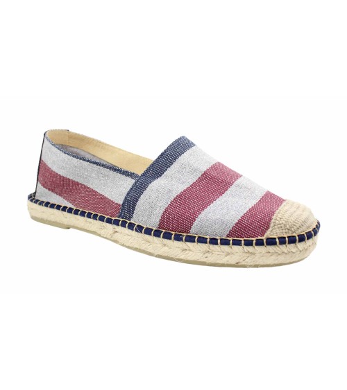 ESPADRILLE FERMÉE EN TOILE À RAYURES