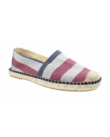 ESPADRILLE FERMÉE EN TOILE À RAYURES
