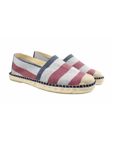 ESPADRILLE FERMÉE EN TOILE À RAYURES