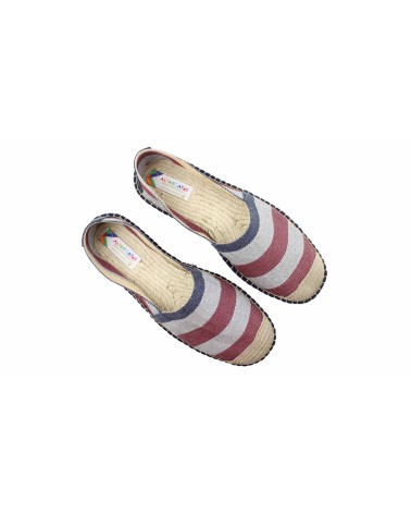 ESPADRILLE FERMÉE EN TOILE À RAYURES